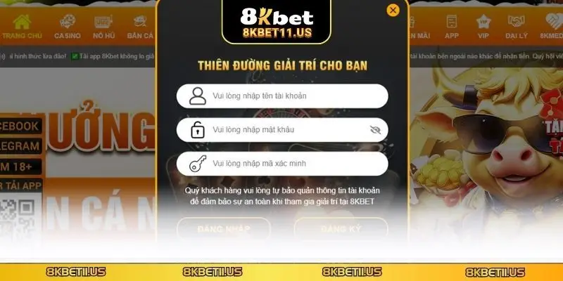 đăng nhập 8KBET Thao tác đăng nhập 8KBET chỉ 3 bước nhanh gọn